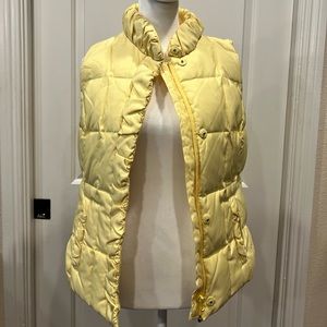 Lilly Pulitzer Light Yellow Down Puffer Vest Size S